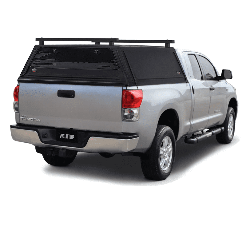 wildtop soft camper shell front rear windows black wildtop soft truck cap for 2007 2013 toyota tundra 6 7 bed 78 7 in 42363971731669