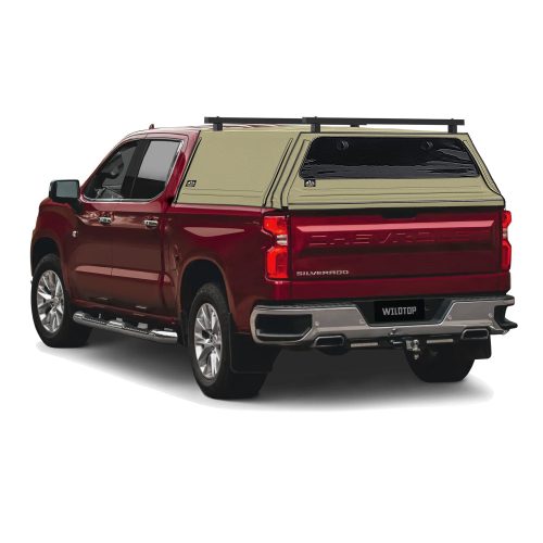 wildtop soft camper shell front rear windows chevrolet silverado 1500 legacy short bed 69 9 in tan wildtop soft top for 2019 current chevrolet silverado gmc sierra short bed 69 9 in 42363965374677