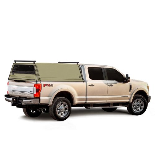 wildtop soft camper shell front rear windows tan wildtop soft truck cap for 2017 2022 ford f250 f350 super duty 6 75 ft bed 80 2 in 42363959017685