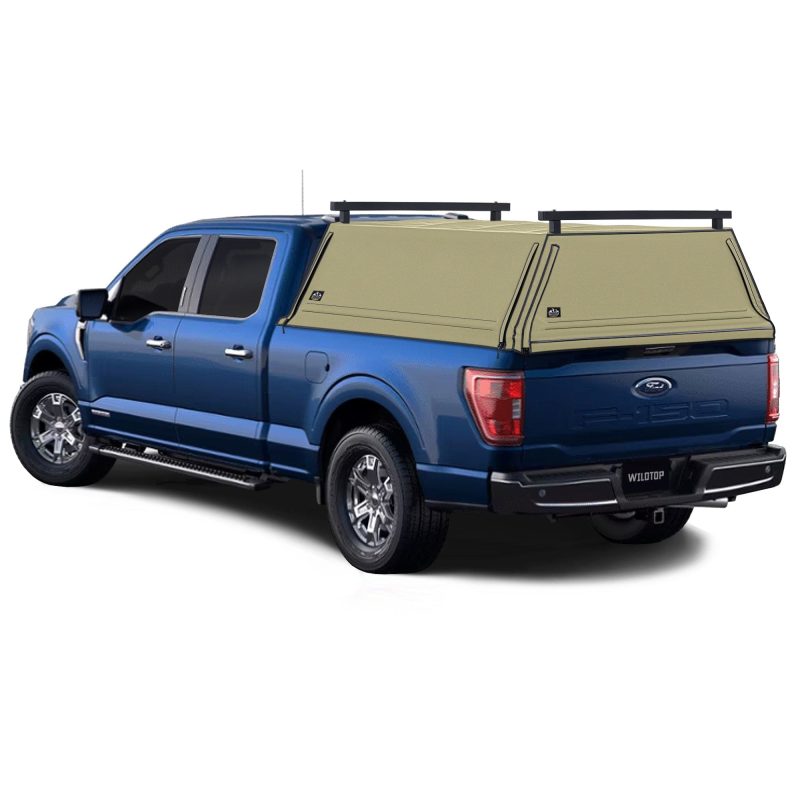 wildtop soft camper shell no windows 2015 2020 tan wildtop soft truck cap for 2015 2023 ford f150 6 5 ft bed 78 9in 42363961934037