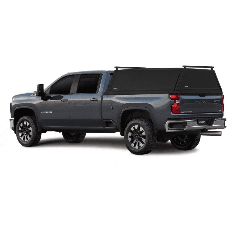 wildtop soft camper shell no windows chevrolet silverado 1500 2020 current black wildtop soft top for chevrolet silverado gmc sierra 2020 current 1500 standard bed 82 2 in 42363955052757