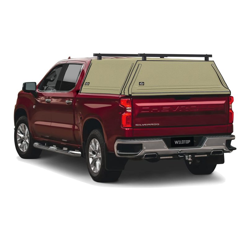 wildtop soft camper shell no windows chevrolet silverado 1500 legacy short bed 69 9 in tan wildtop soft top for 2019 current chevrolet silverado gmc sierra short bed 69 9 in 42363965407445