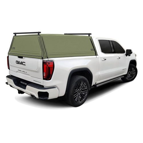 wildtop soft camper shell no windows gmc sierra 1500 limited short beds 69 9 in military green wildtop soft top for 2019 current chevrolet silverado gmc sierra short bed 69 9 in 42363965604053