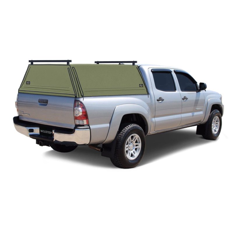 wildtop soft camper shell no windows military green wildtop soft truck cap for 2004 2015 2nd gen toyota tacoma 5ft bed 61 in 42363966882005