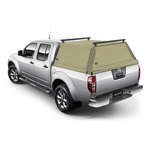 wildtop soft camper shell no windows tan wildtop nissan frontier soft truck cap 2013 2021 4 11 bed 59 5 in 42363978088661