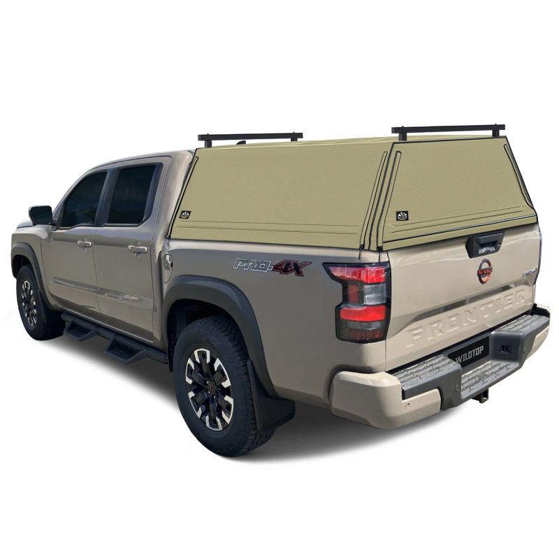 wildtop soft camper shell no windows tan wildtop nissan frontier soft truck cap for 2022 current 4 11 bed 59 5 in 42363982971093