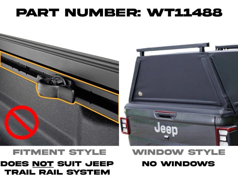 wildtop soft camper shell wildtop jeep gladiator bed cap 2020 current 5ft 60 3 in 42363939193045