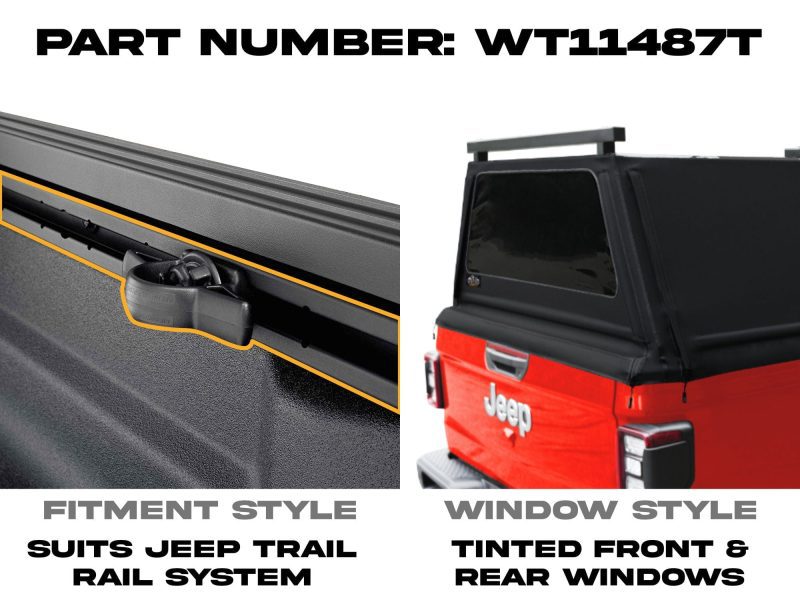 wildtop soft camper shell wildtop jeep gladiator bed cap 2020 current 5ft 60 3 in 42363939225813