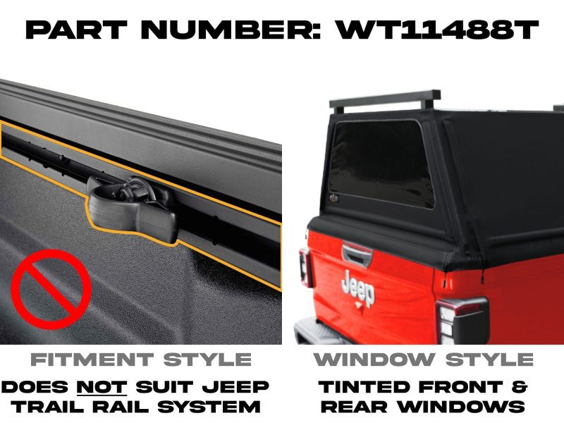 wildtop soft camper shell wildtop jeep gladiator bed cap 2020 current 5ft 60 3 in 42363939258581